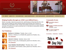 Tablet Screenshot of freemanfamilyfuneralhomes.com